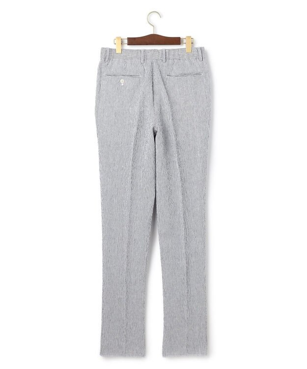 J.PRESS MEN ストレッチリネンサッカー パンツ ネイビー系1