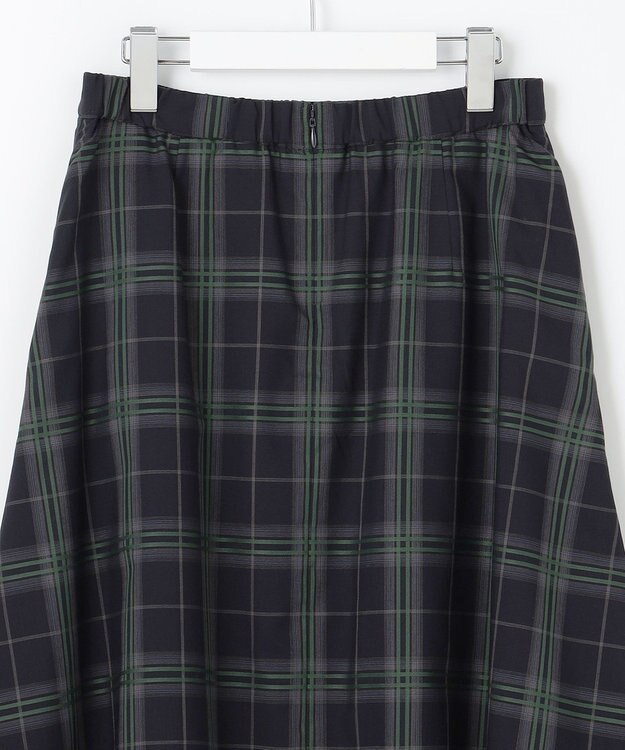 J.PRESS LADIES L 【WEB限定カラーあり・洗える】SOFT SHEER チェック フレア スカート 【WEB限定】ネイビーチェック系
