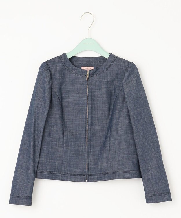 TOCCA 【消臭＆洗える！】SQUERE DENIM JACKET デニムジャケット ネイビー系1