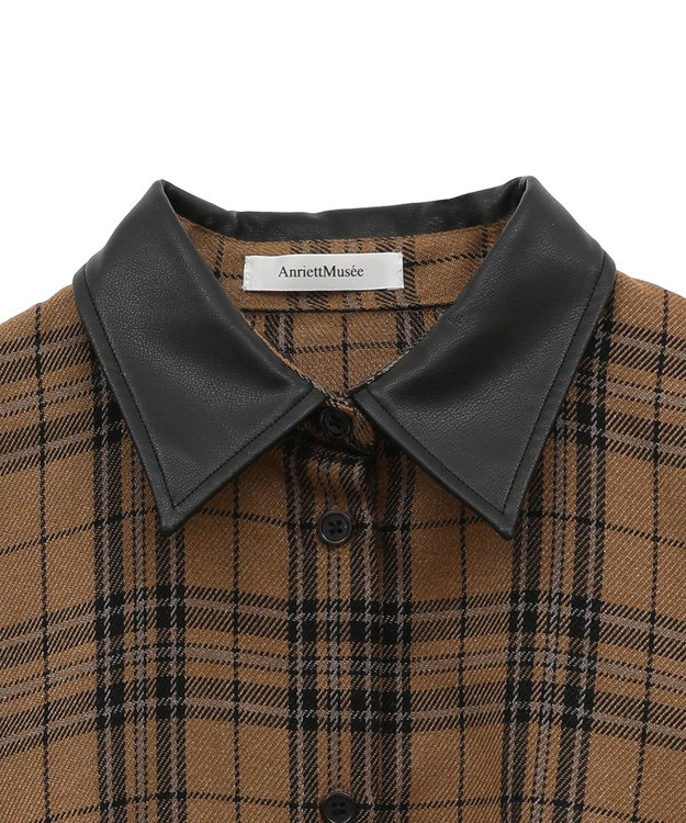 Green Parks ウエストタック２ＷＡＹシャツブルゾン Brown