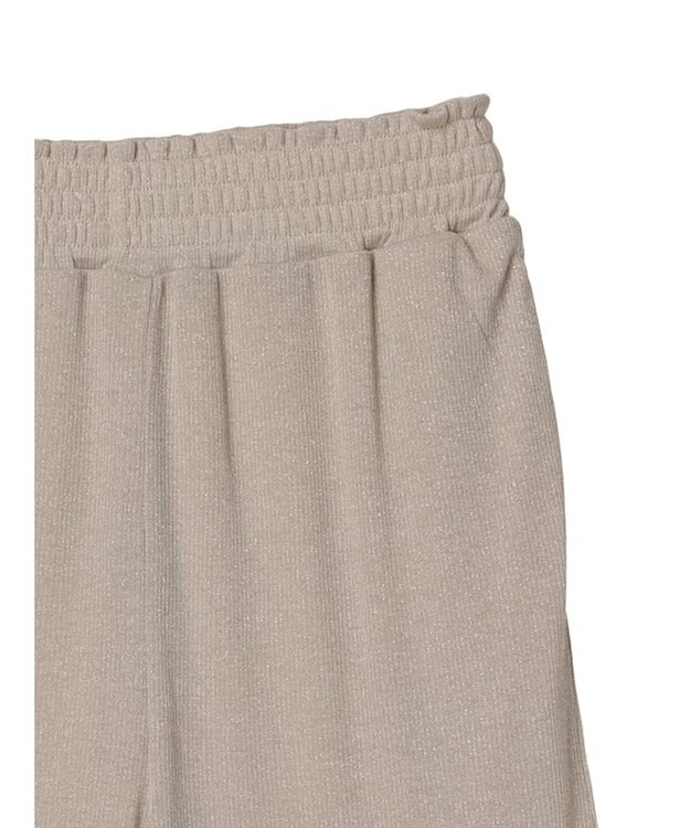 earth music&ecology ラメリブパンツ Gold