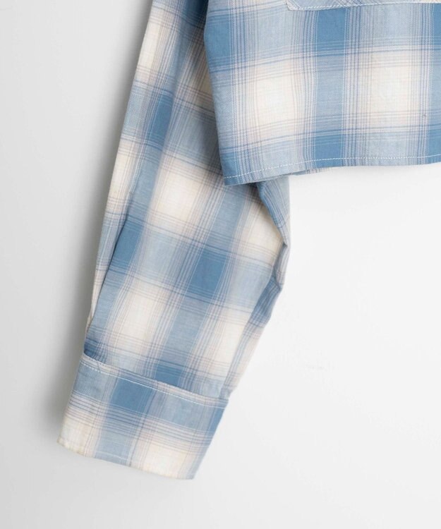 WEGO オンブレチェックショートシャツ ブルーチェック1