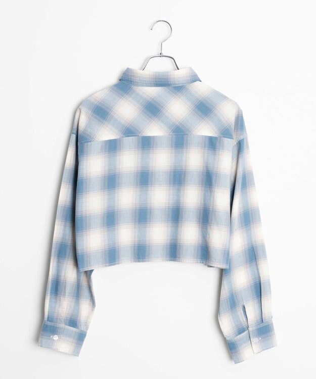 WEGO オンブレチェックショートシャツ ブルーチェック1