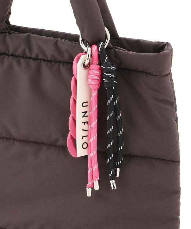 UNFILO パデッド ミニトートバッグ ブラウン