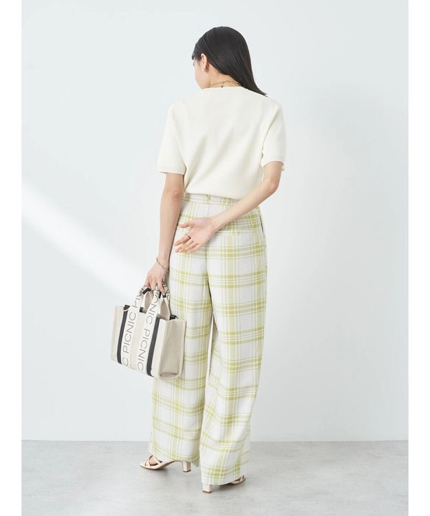 earth music&ecology タックワイドパンツ Check