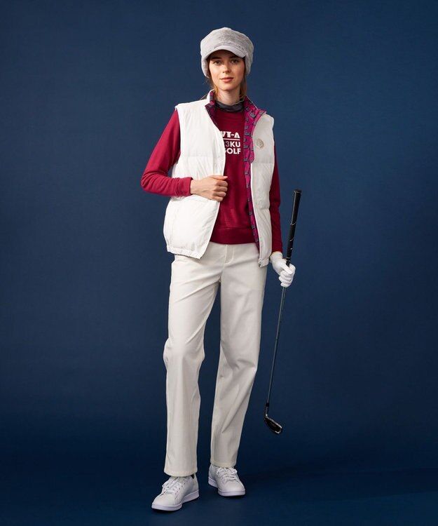 23区GOLF 【WOMEN】【吸湿発熱】グランサーモ裏毛 プルオーバー オールドローズ系