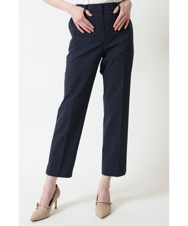 DAKS COOL MAX シアサッカークロップドパンツ ラベンダー