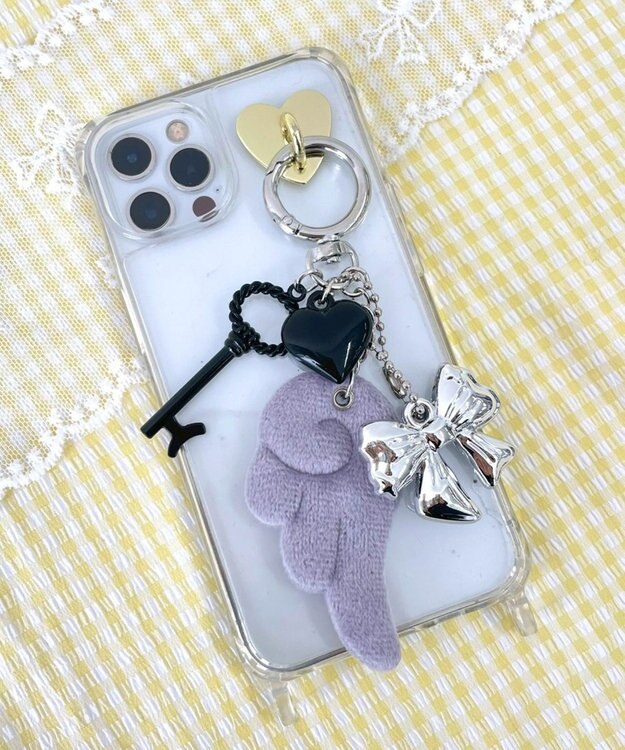 WEGO エンジェルウィングキーホルダー グレー