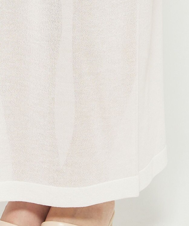 uncrave 【久慈暁子さん着用】シアーニット Iラインスカート オフ