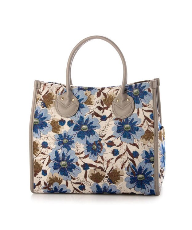 UNBILLION カシュカシュ cachecache / ジャガードスクエアトート ライトグレー