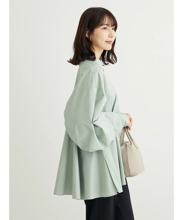 Green Parks ・ｆｕｒｒｙ　ｒａｔｅ　変形キリカエシャツチュニック Gray