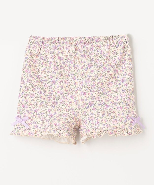 ANY KIDS 1分丈 スパッツ オフホワイト×花柄