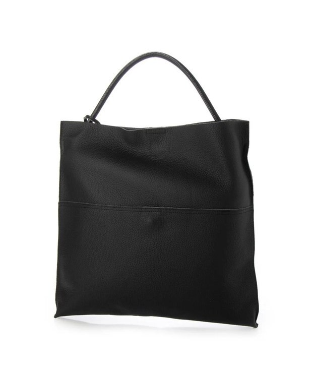 UNBILLION perche / カウレザー裏無し1本手トート ブラックドット