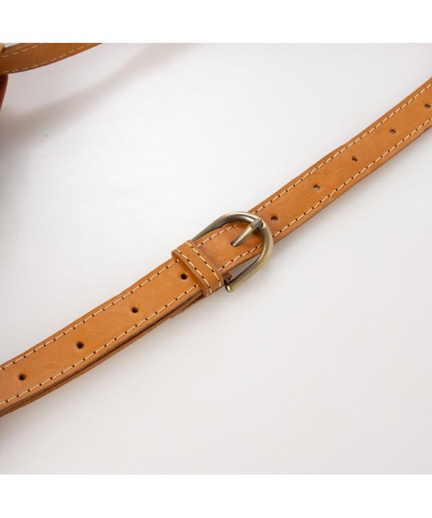 UNBILLION ピークスピーク PEAKS PEAK / 牛革透かし編みメッシュショルダートート キャメル