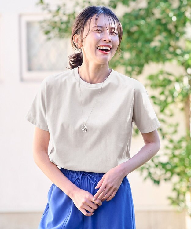 ANY L 【UVケア/接触冷感】プレミアムベーシック半袖Ｔシャツ グレージュ