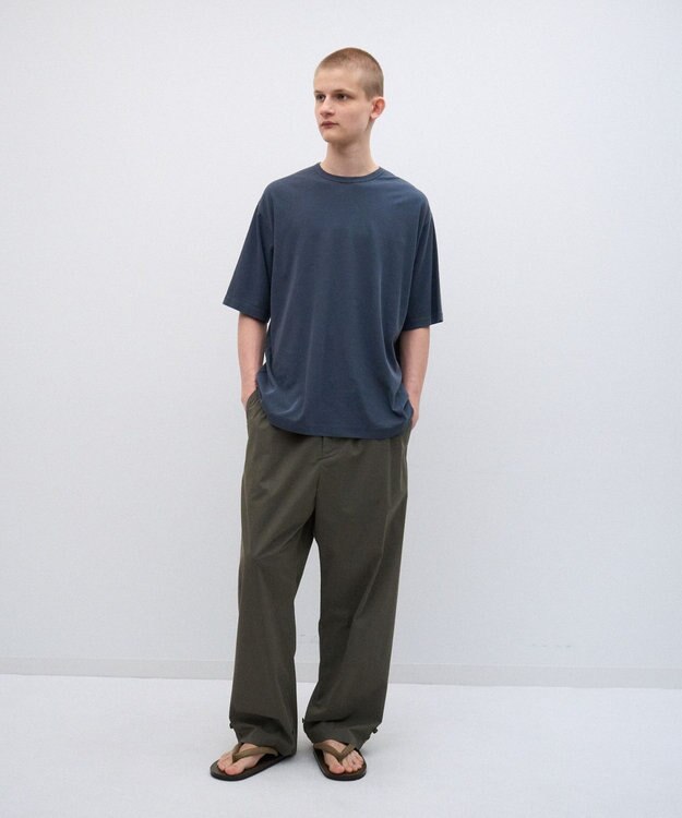 ATON LIGHT TC GABARDINE | ウォッシュドワイドパンツ - UNISEX KHAKI