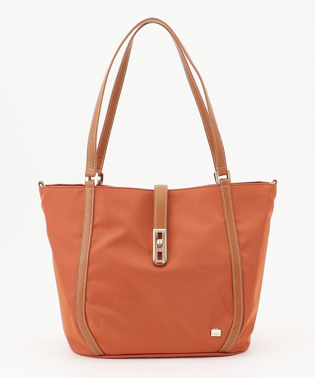 LA BAGAGERIE ひねり金具付きエレガンストート　Mサイズ レンガブラウン