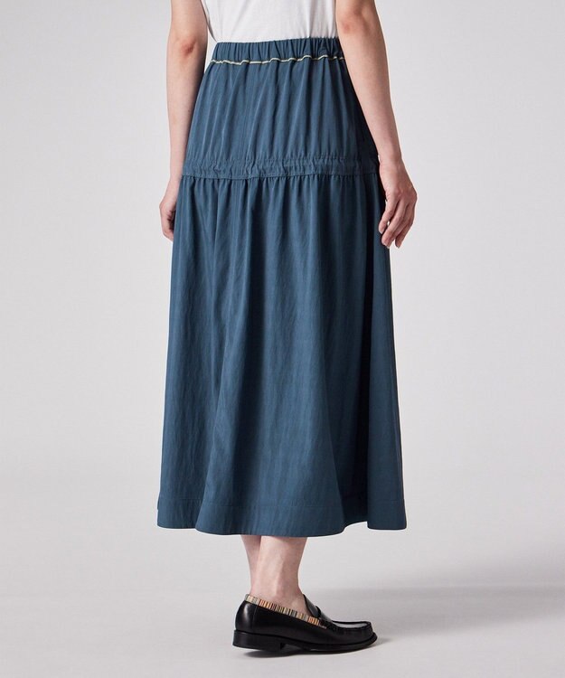 Paul Smith ドロストコード レーヨン スカート ダークインディゴ