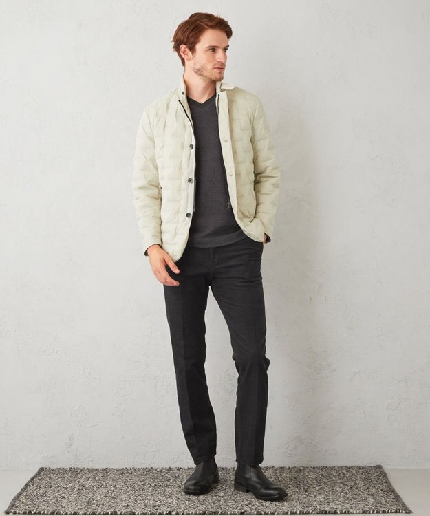 JOSEPH ABBOUD 【インナーダウンとしても対応可】ポケッタブル２WAYストレッチダウン ブルゾン アイボリー系