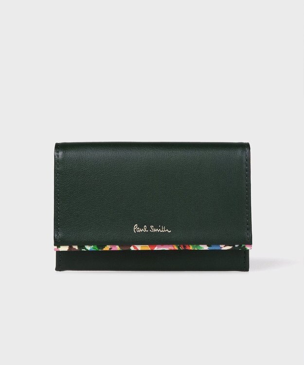 Paul Smith マーガレットプリントトリム 名刺入れ ダークグリーン