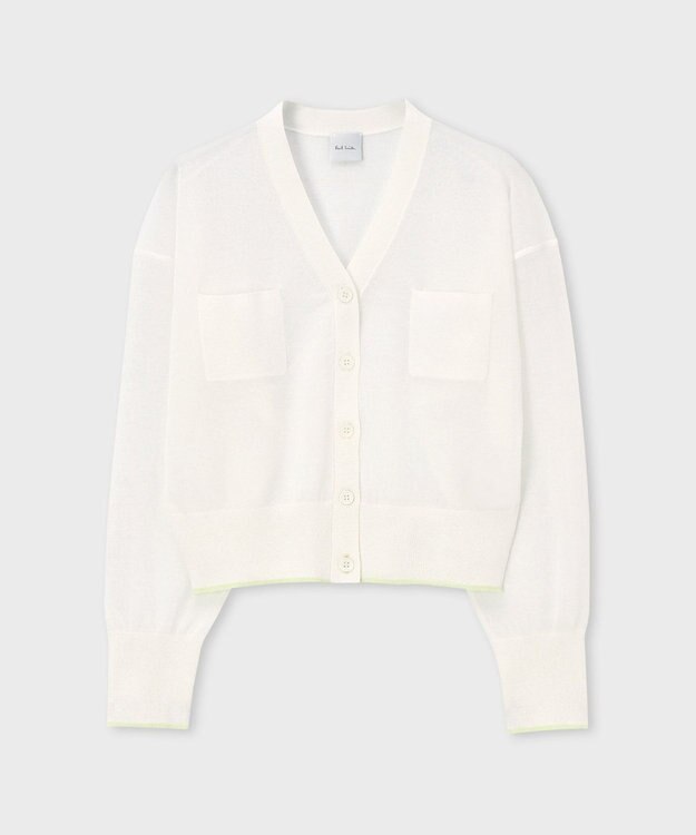 Paul Smith 【洗える】シアー カーディガン ホワイト