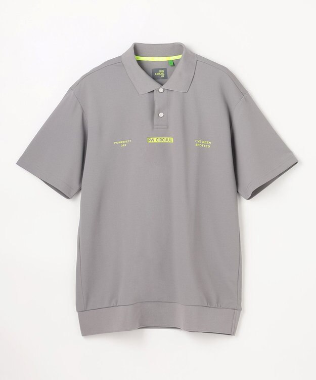 PW CIRCULUS 【MEN】スポーティーリブポロシャツ ゴルフ グレー系