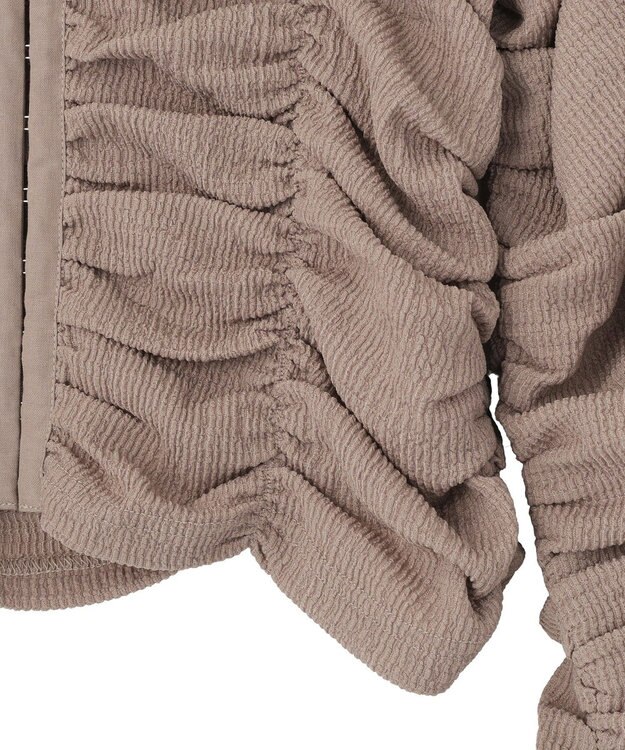 earth music&ecology フロントホックシャーリングトップス Mocha