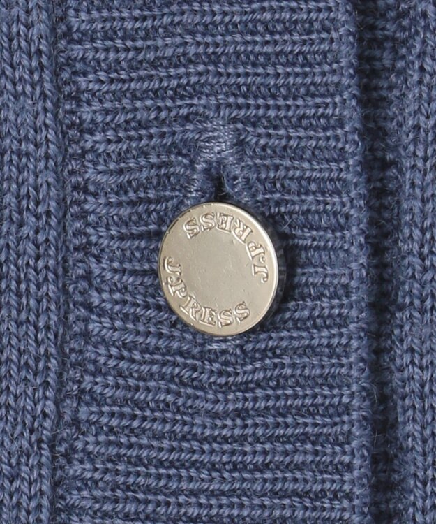 J.PRESS LADIES 【洗える】KNIT BASIC ミディ丈 カーディガン ダルブルー系