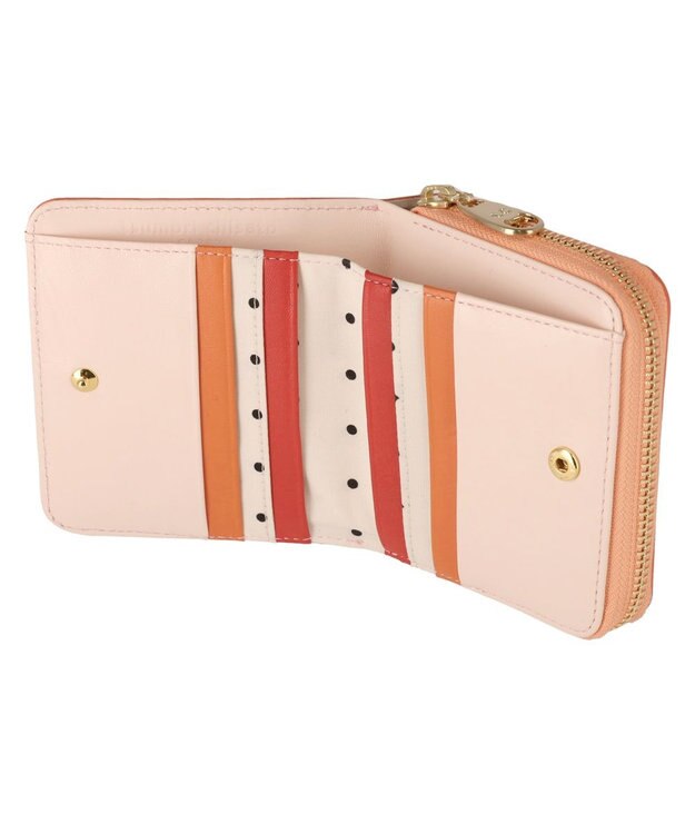 tsumori chisato CARRY くもマーク 財布 2つ折り ラウンドファスナー小銭入れ ベージュ