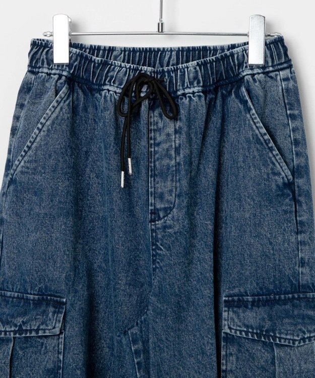 WEGO デニムパラシュートカーゴパンツ デニム中濃色