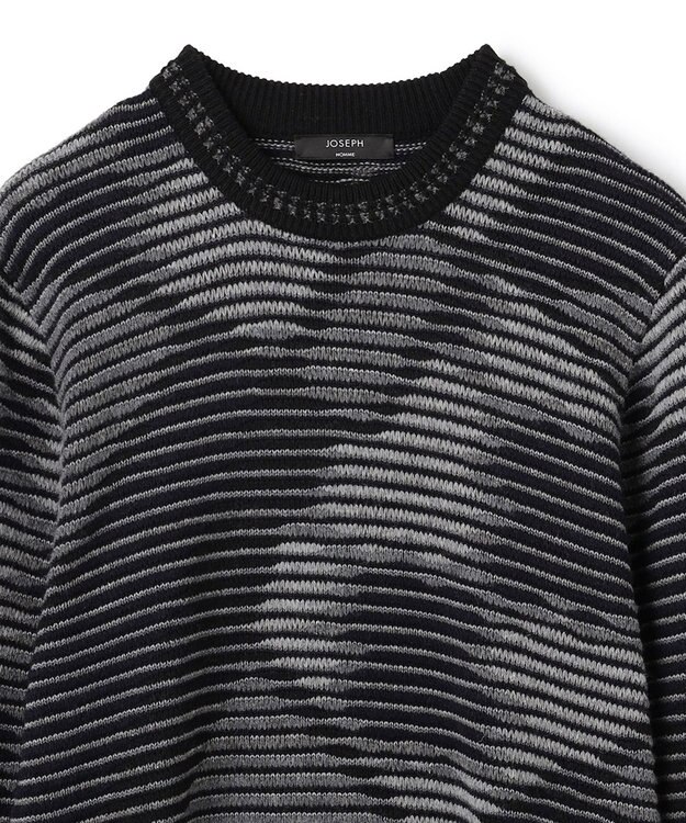 JOSEPH HOMME モロッカンブラインドジャガード　クルーネックニット ブラック系5