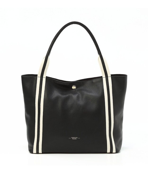 TOPKAPI 【TREASURE TOPKAPI】ソフトシュリンク テープコンビ A4 トート バッグ ブラック