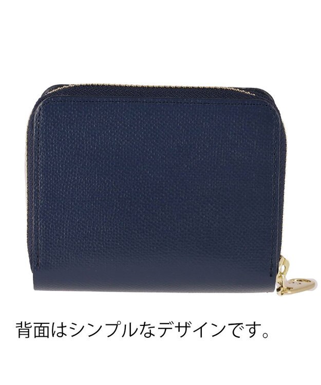 tsumori chisato CARRY くもマーク 財布 2つ折り ラウンドファスナー小銭入れ ネイビー