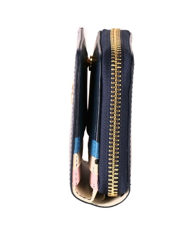 tsumori chisato CARRY くもマーク 財布 2つ折り ラウンドファスナー小銭入れ ネイビー