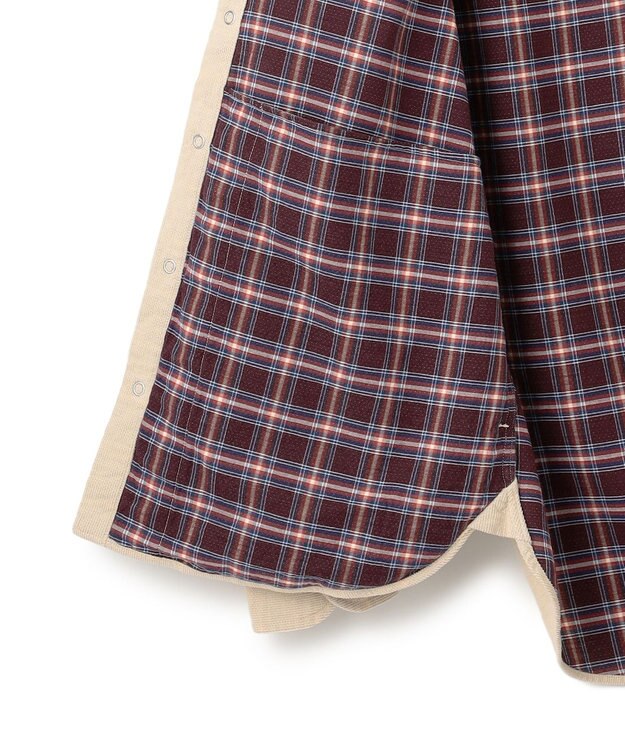 J.PRESS MEN 【KING SIZE】ダブルフェイス キャラメルコール シャツブルゾン アイボリー系