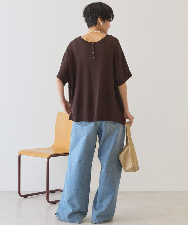 AMERICAN HOLIC 【前後2WAY】ポンチョニット Brown