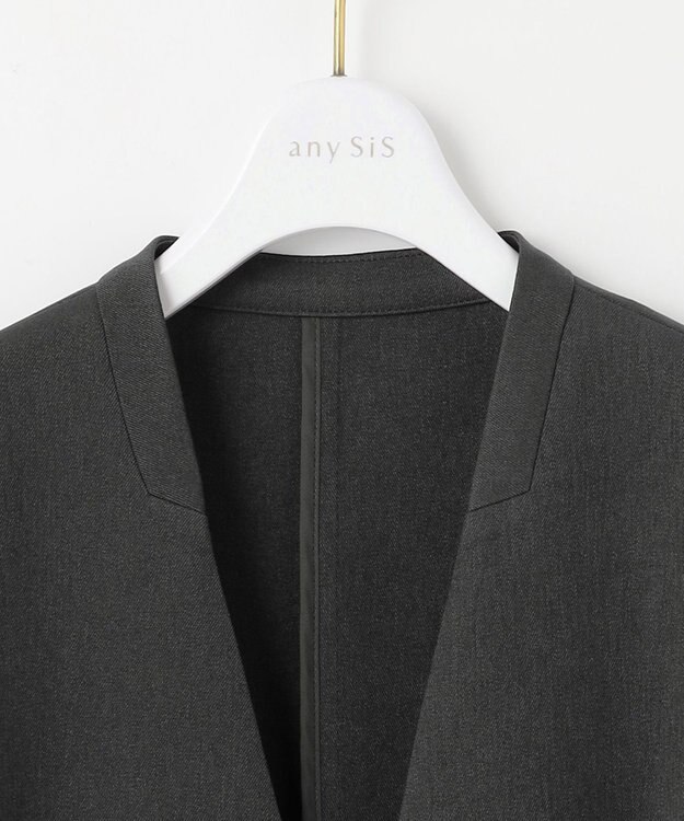 ANY SIS 【セットアップ対応】ビューティーツイルストレッチ ジャケット チャコール