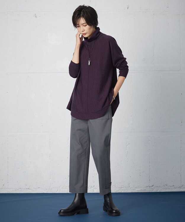 J.PRESS LADIES S 【WEB限定カラーあり・洗える】EASY WOOL チュニック ニット パープル系