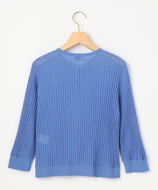 組曲 シアーニット フリルカーディガン ブルー系