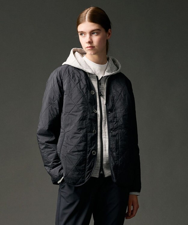 JOSEPH ABBOUD MOUNTAIN 【軽量/ソフト】ソフトダンボールニットジップパーカー ライトグレー系