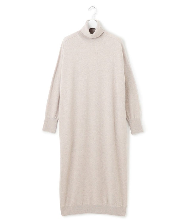 23区 S 【洗える】カシミヤブレンド タートルネック ニットワンピース ベージュ系