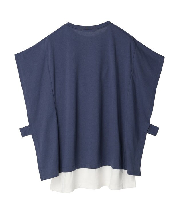 Green Parks ポンチョ風レイヤードチュニック Blue