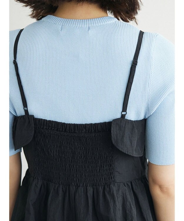 Green Parks ・ＳＵＧＡＲ　ＳＰＯＯＮ　フリルキャミワンピース Black