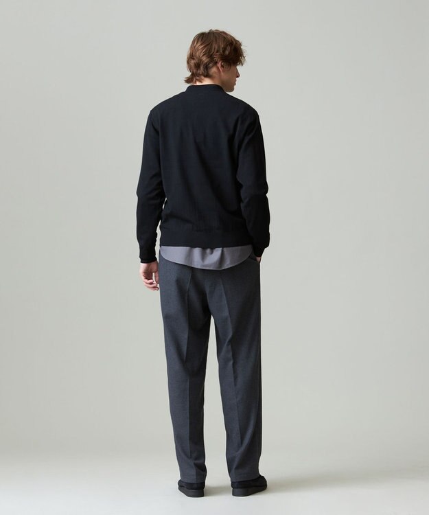 J.PRESS MEN 【ストレッチ性 / イージーケア】【FLEX YARN】クルーネックニット ブラック系