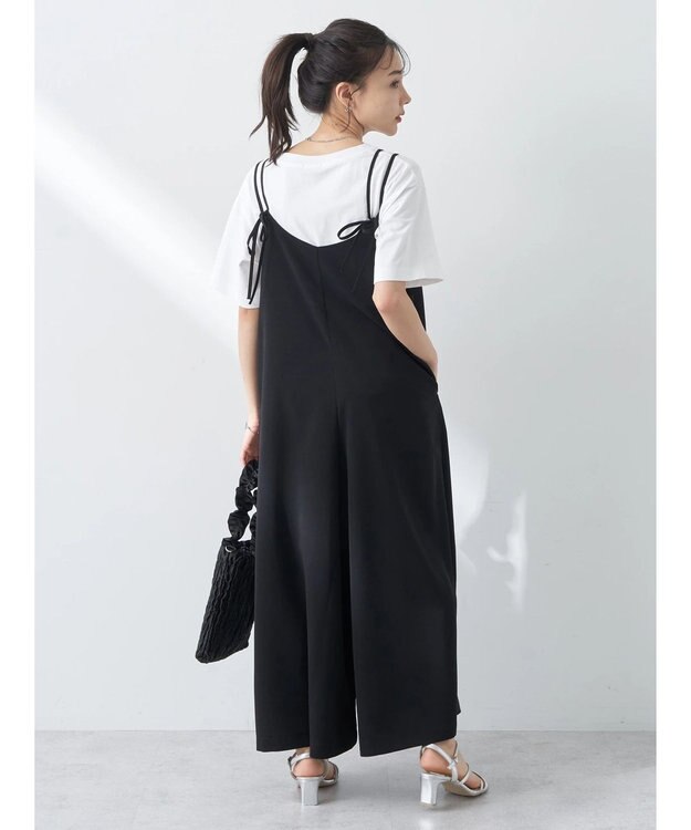 earth music&ecology リボンコンビネゾン Black