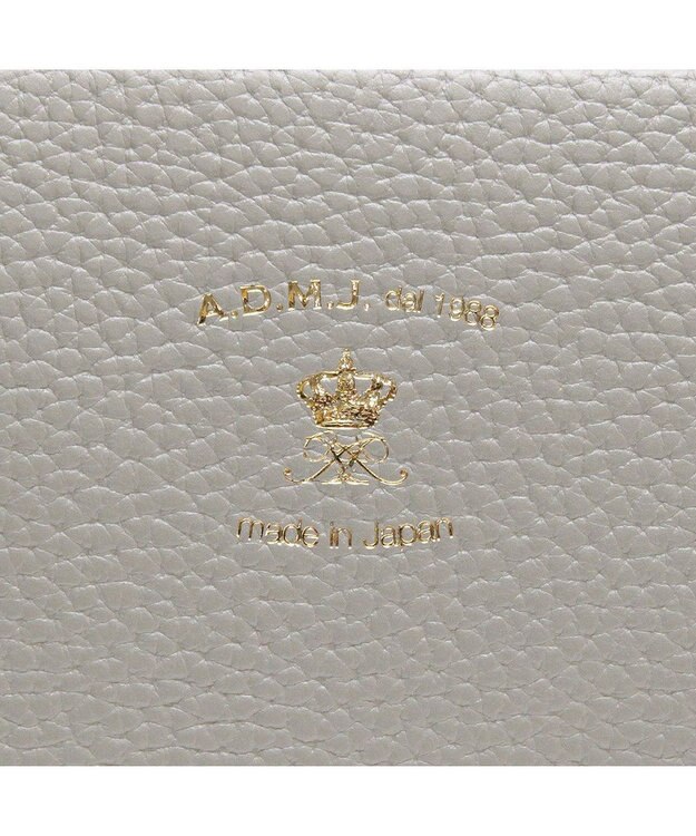 A.D.M.J. 【牛革】アノニマス/A4サイズ対応クリスタルビー付ボストン34cm オフホワイト