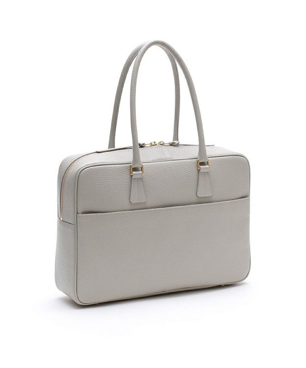 A.D.M.J. 【牛革】アノニマス/A4サイズ対応クリスタルビー付ボストン34cm オフホワイト