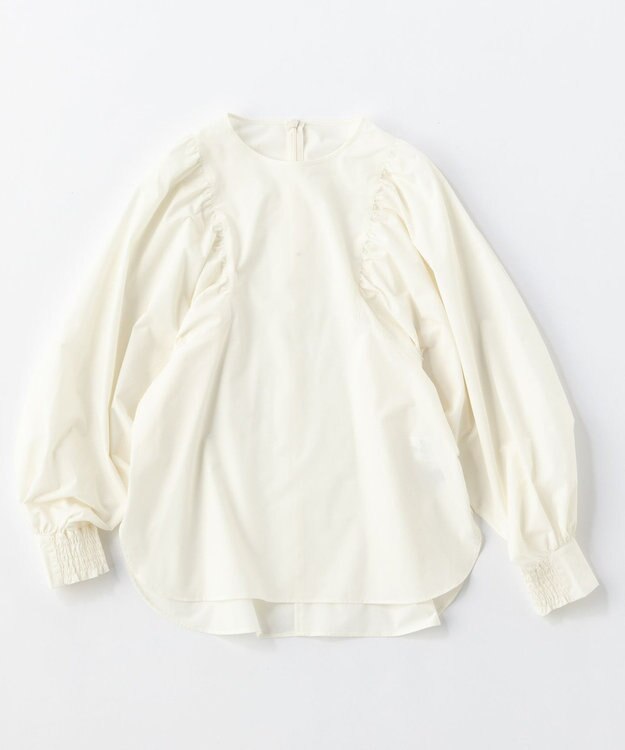 UNFILO 【撥水/軽量/ストレッチ】MOVE TEX ボリュームスリーブブラウス オフ