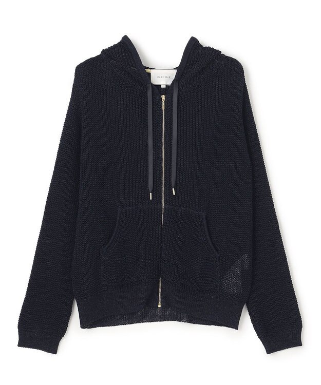 BEIGE， OPTICAL / フードカーディガン Navy
