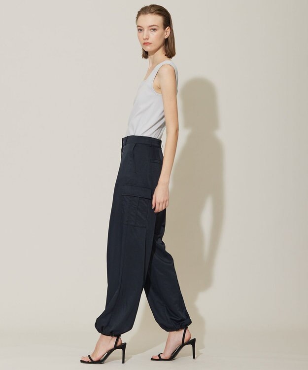 ICB 【接触冷感・UVカット・撥水・洗える】 ナイロンタスランツイル パラシュートカーゴパンツ ネイビー系